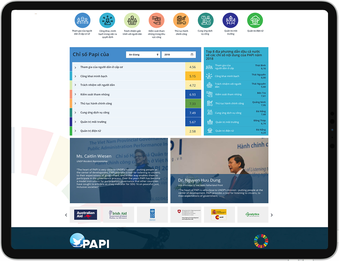 Giao diện website phiên bản mới cho dự án PAPI được thiết kế website bởi Wecan Group.