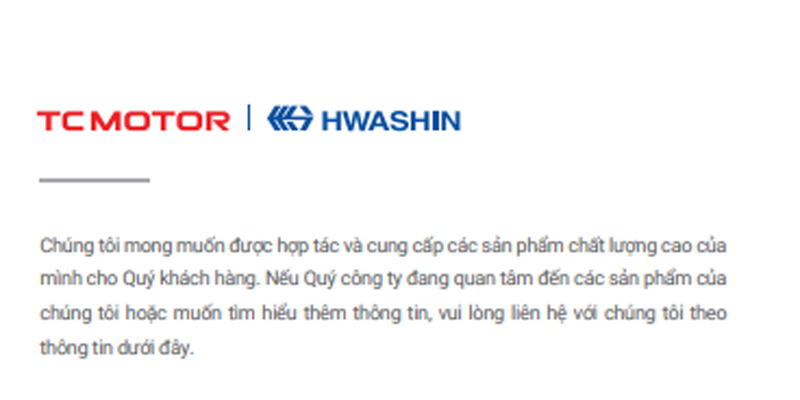 Thiết kế Profile công ty Thành Công Hwashin thuộc tập đoàn Thành Công
